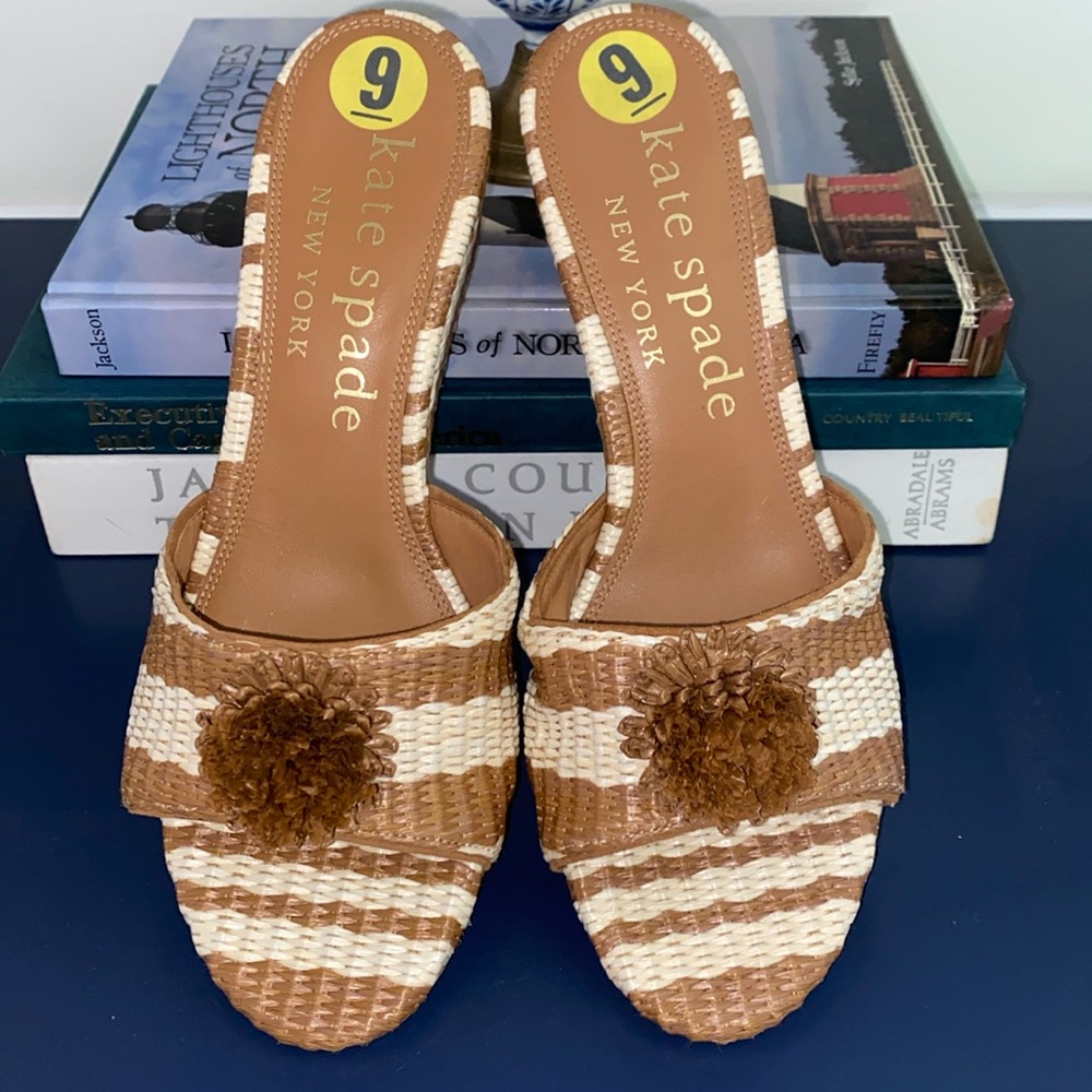Kate Spade New York seville slip-on wedge sandals, size 9, NWOT